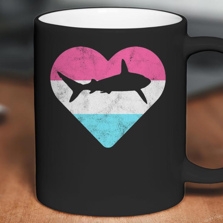 Retro Vintage Mako Shark Heart Gift Coffee Mug