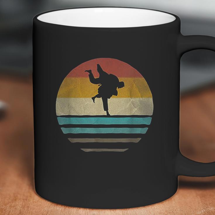 Retro Vintage Sunset Jiu Jitsu Silhouette Cute Funny Gift Coffee Mug