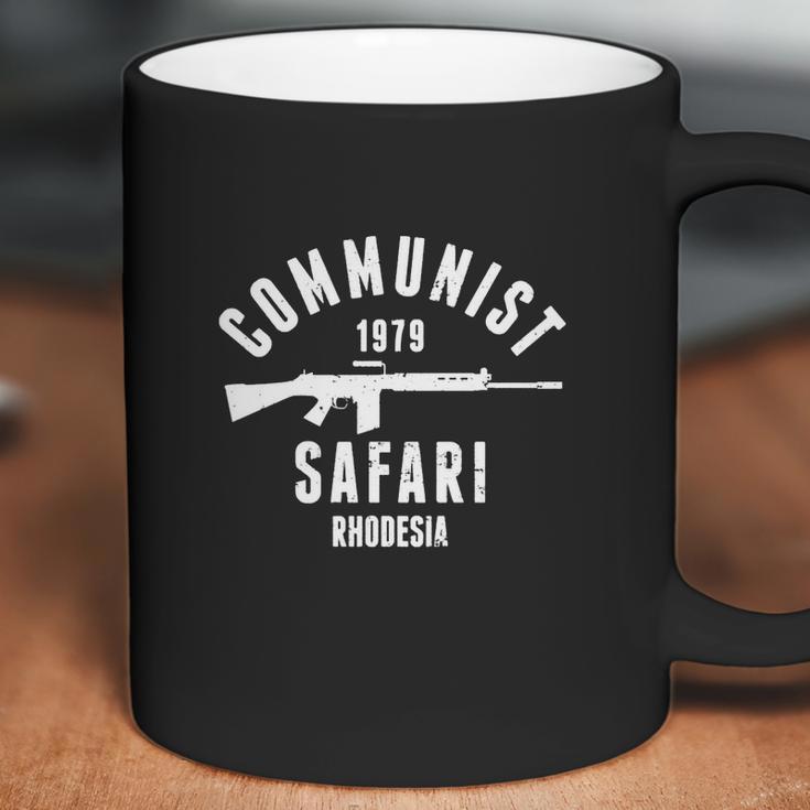 Rhodesia 1979 Communist Safari White Ink Coffee Mug