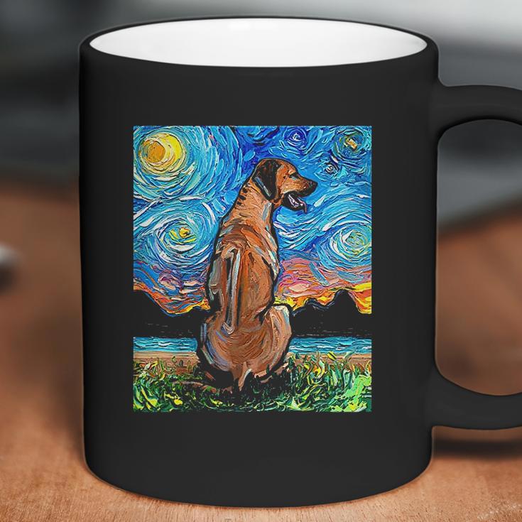 Rhodesian Ridgeback Starry Night Dog Official Art By Aja Coffee Mug