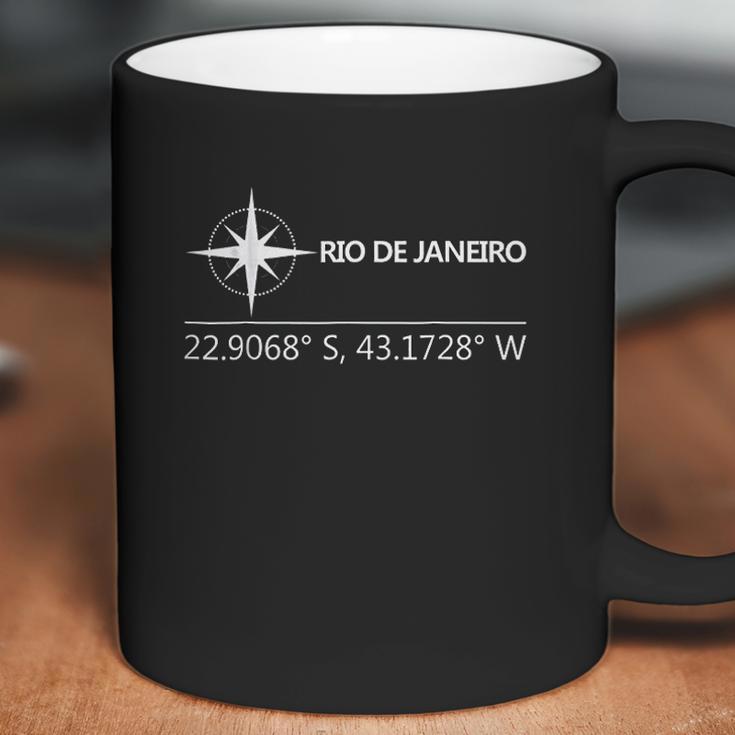 Rio De Janeiro Coordinates Vacation Souvenir Coffee Mug