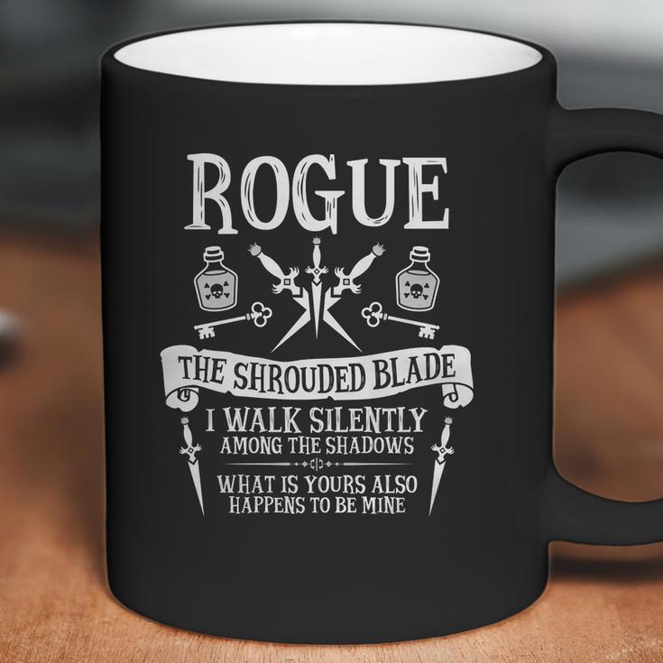 Rogue The Shrouded Blade - Dungeons & Dragons White Text Coffee Mug