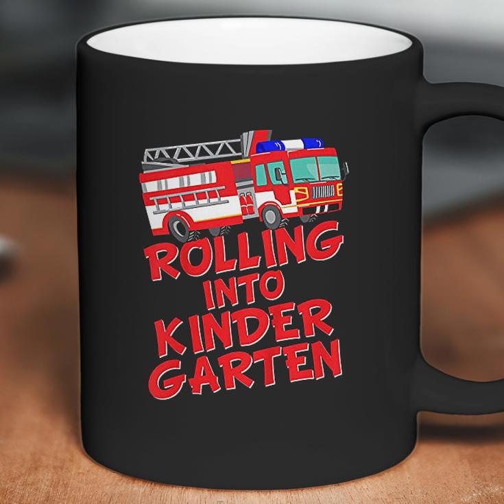 Rolling Into Kindergarten Back To School Fire Truck Fireman Coffee Mug