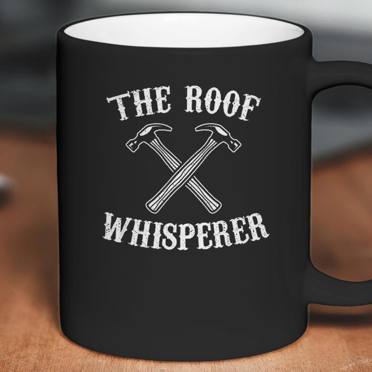 The Roof Whisperer Crossed Hammers Contractor Roofer Gift Coffee Mug