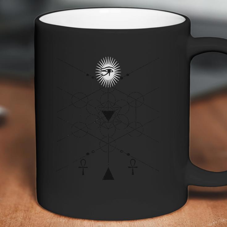 Sacred Geometry Egyptian Science Metatron Cube Art Coffee Mug