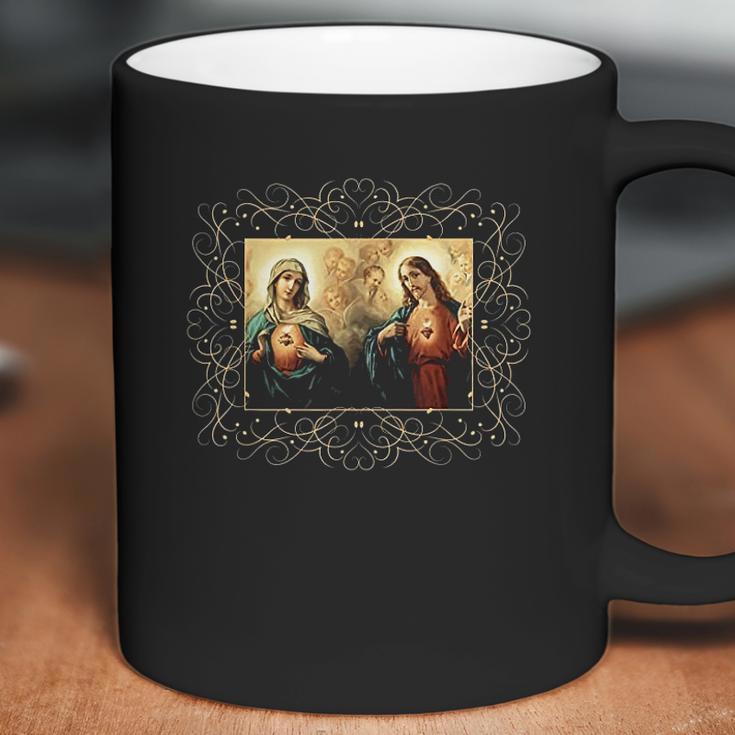 Sacred Heart And Immaculate Heart Picture Jesus And Mary Coffee Mug