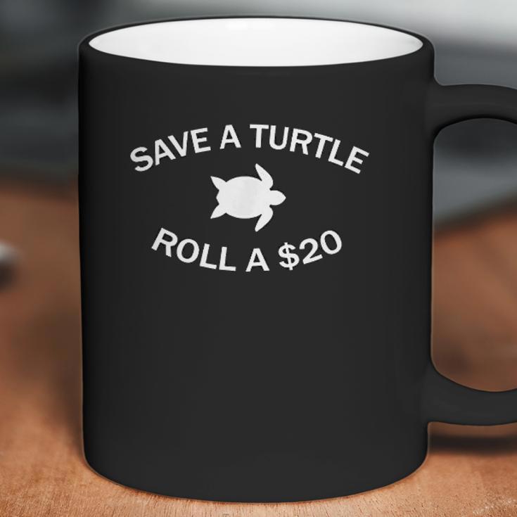 Save A Turtle Roll A 20 Funny Cocaine Coffee Mug