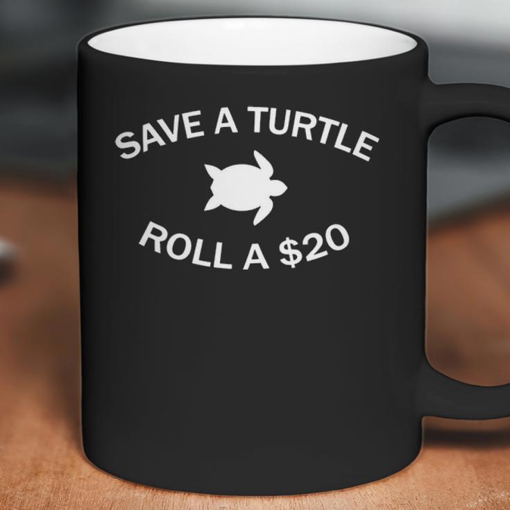 Save A Turtle Roll A 20 Funny CocaineCoffee Mug