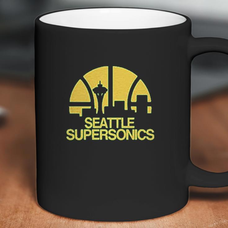 Seattle Supersonics Basketball Print Coffee Mug