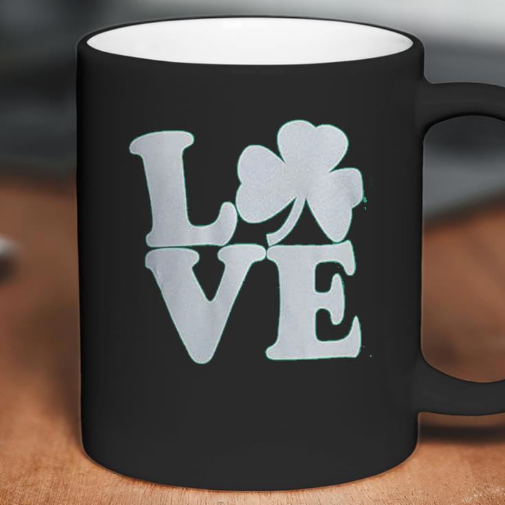 Shamrock Love Funny St Pats Paddy Patrick Pattys Green Heart Cute Coffee Mug