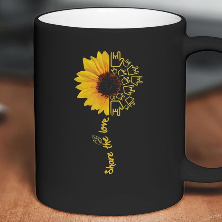 Share The Love Sunflower Sign Language Coffee Mug