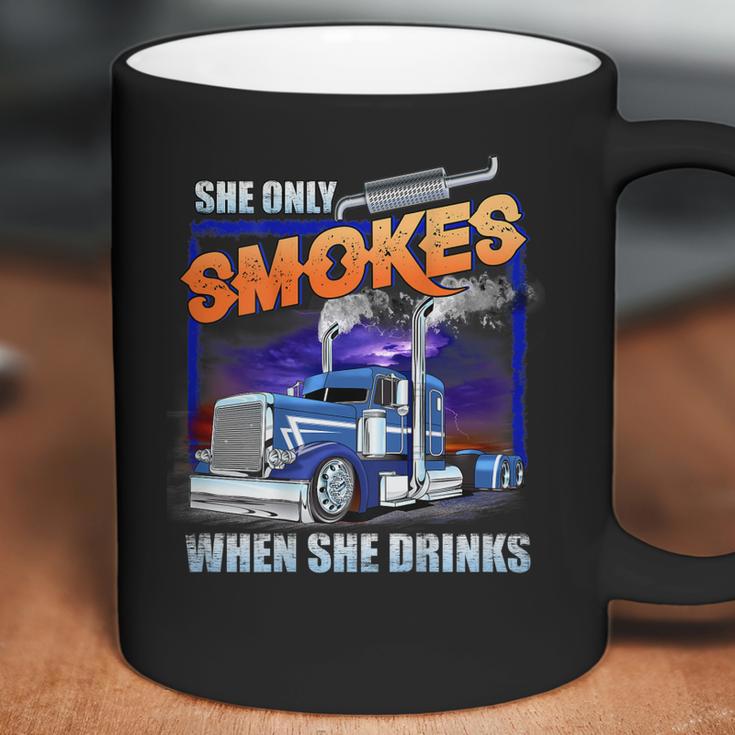 She Only Smokes When She Drinks Coffee Mug