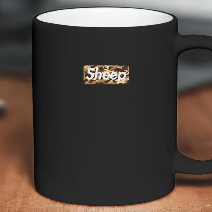 Sheep Brown Camo Box Logo Coffee Mug