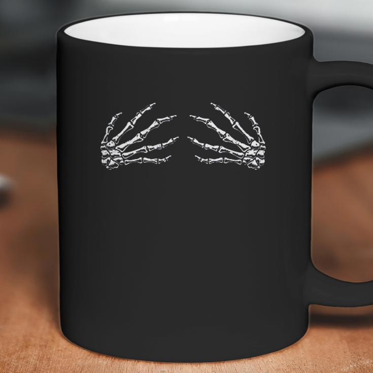 Skeleton Hands Bobs Funny Halloween Coffee Mug