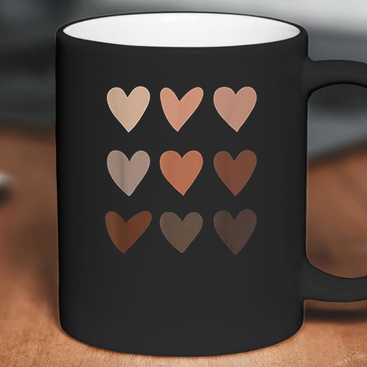 Skin Tone Hearts Black History Month No Skin Tone Melanin Coffee Mug