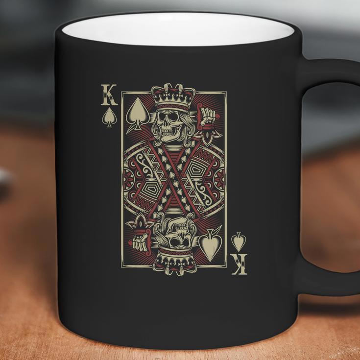 Skull Motorcycle Shirt Biker King Of Spades Card Game Poker Coffee Mug