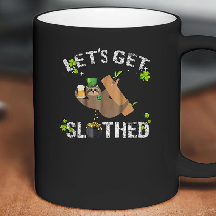 Lets Get Slothed Shamrocked Sloth Paddy Day Coffee Mug