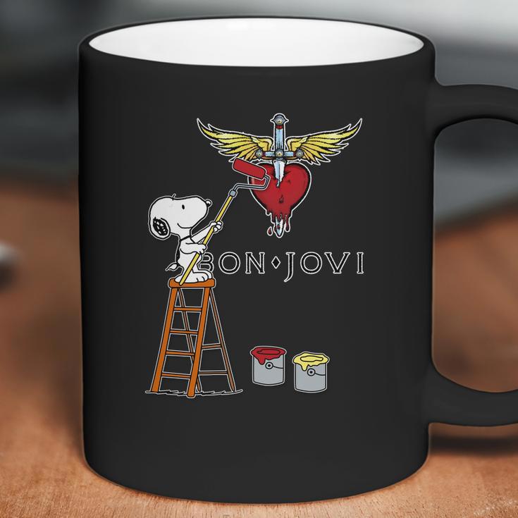 Snoopy Bon Jovi Coffee Mug