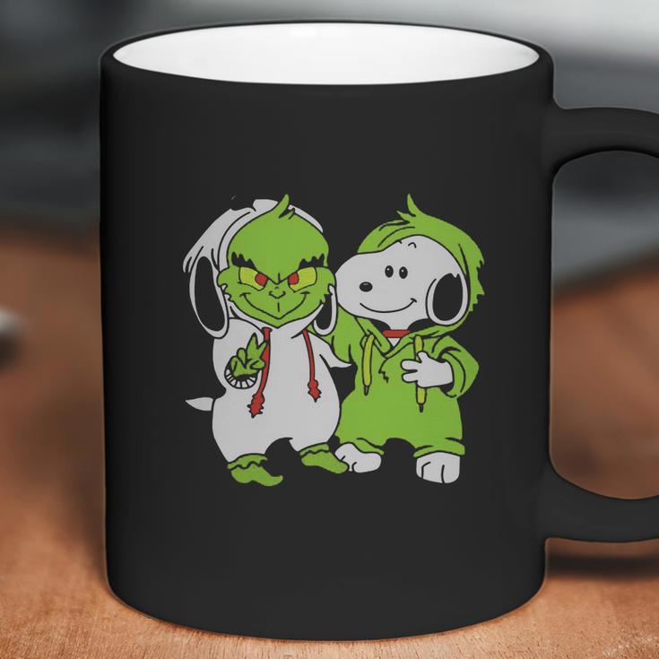 Snoopy And Grinch Fushion Peanuts How The Grinch Stole Christmas Coffee Mug