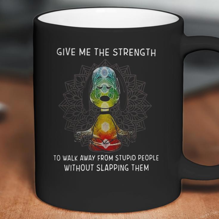 Snoopy Lotus Yoga Give Me A Strength T-Shirt Coffee Mug