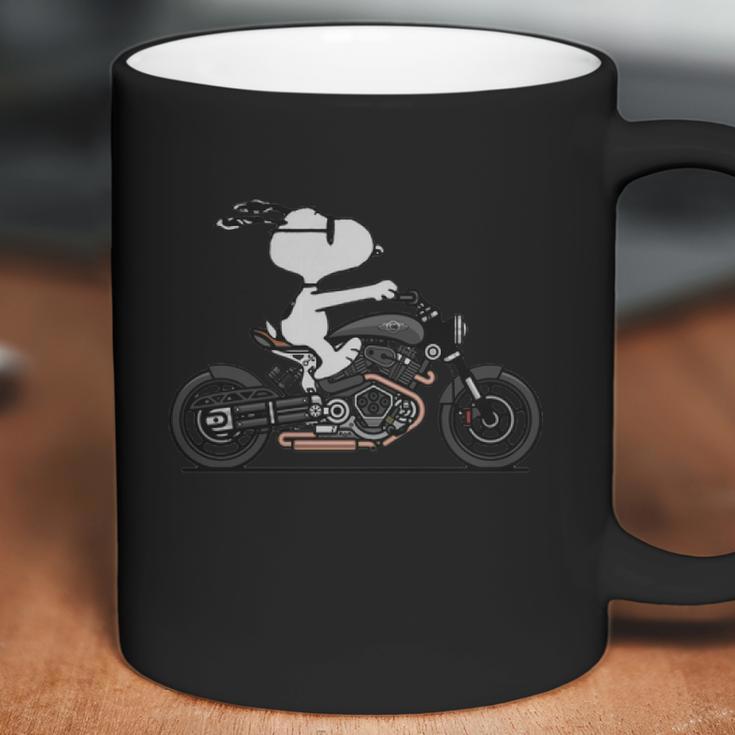 Snoopy Riding Motorcycle Shirt Coffee Mug