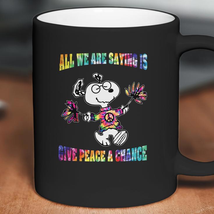 Snoopy All We Are Saying Is Give Peace A Chance Coffee Mug