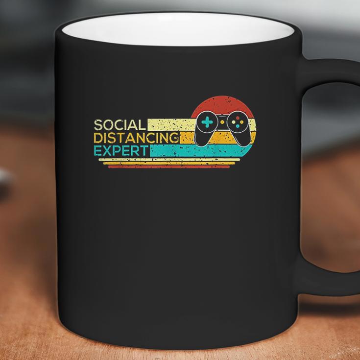 Social Distancing Expert Funny Gaming Vintage Video Gamer Coffee Mug