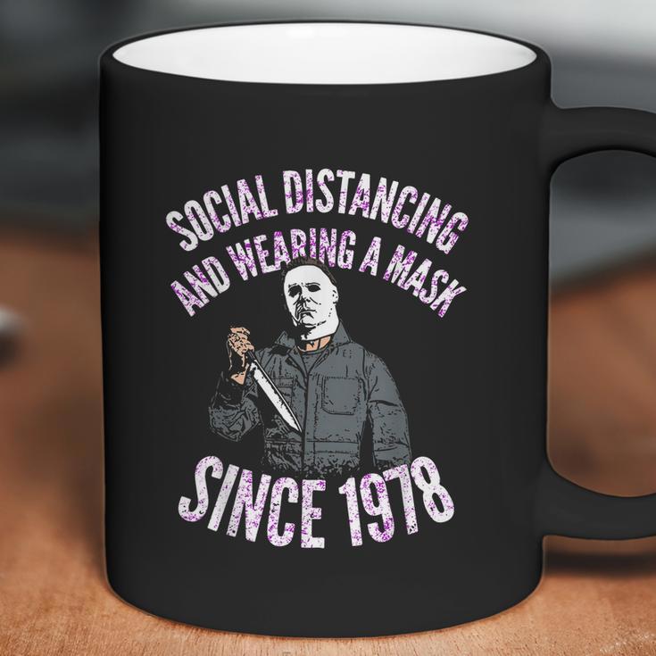 Social Distancing And Wearing A Mask In Public Since Graphic Design Printed Casual Daily Basic Coffee Mug