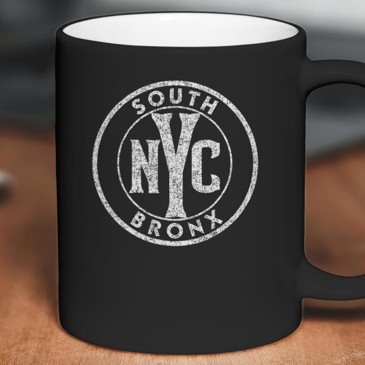 South Bronx Nyc Vintage Sign Pink W Distressed White Print Coffee Mug