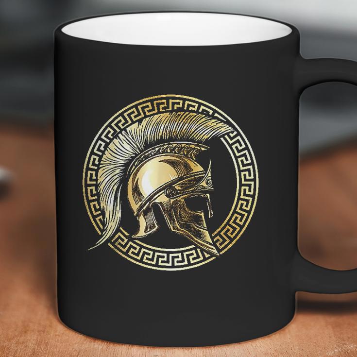 Spartan Helmet Gold Gladiator Sparta Greek Gym Workout Coffee Mug