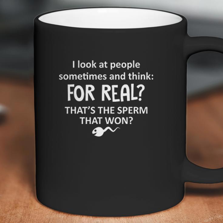 Sperm That Won Graphic Novelty Sarcastic Funny Coffee Mug