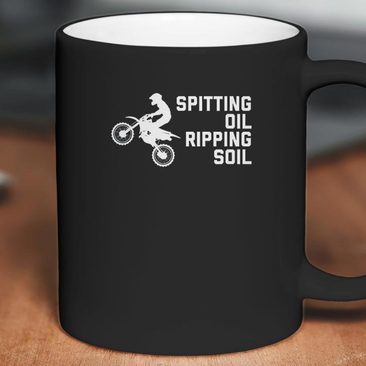 Spitting Oil Ripping Soil Motocross Coffee Mug