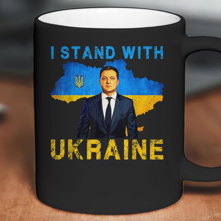 I Stand With Ukraine Volodymyr Zelensky Ukrainian Flag Men Women T-Shirt Graphic Print Casual Unisex Tee Coffee Mug