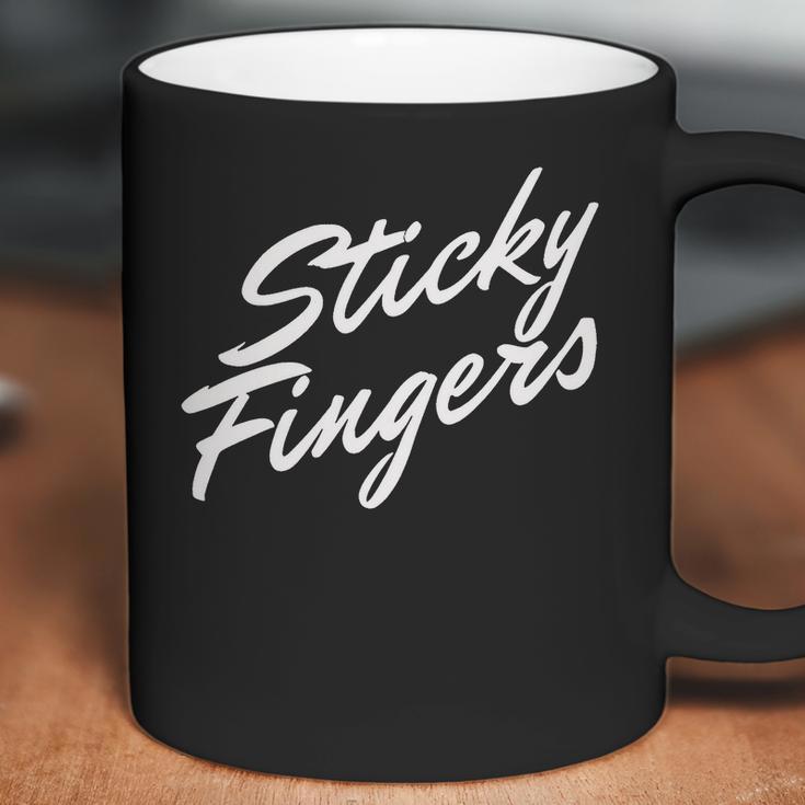 Sticky Fingers Band Logo White Coffee Mug