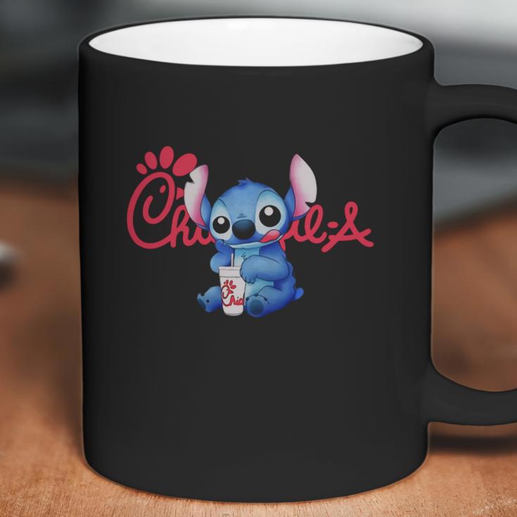 Stitch Drinking Coffee Mug