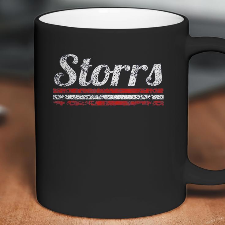 Storrs Connecticut Retro Vintage Weathered Stripe Throwback Coffee Mug