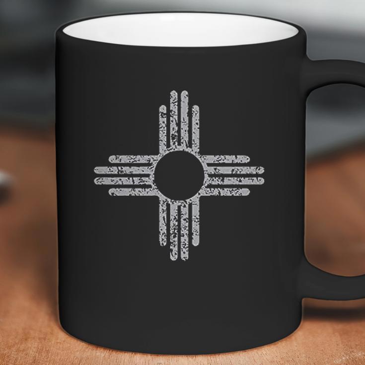 Strange Cargo New Mexico State Flag Distressed Black Coffee Mug