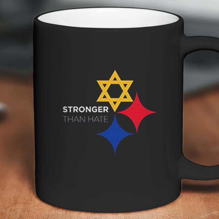 Stronger Than Hate Official Pittsburgh Steelers Steel City Star Of David Coffee Mug