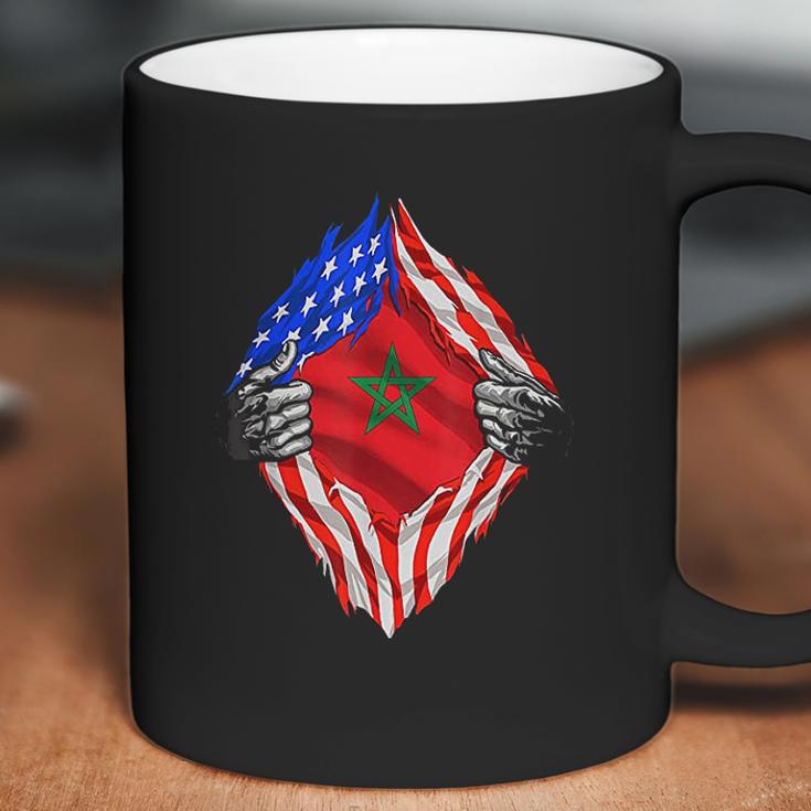 Super Moroccan Heritage Morocco Roots Usa Flag Gift Coffee Mug