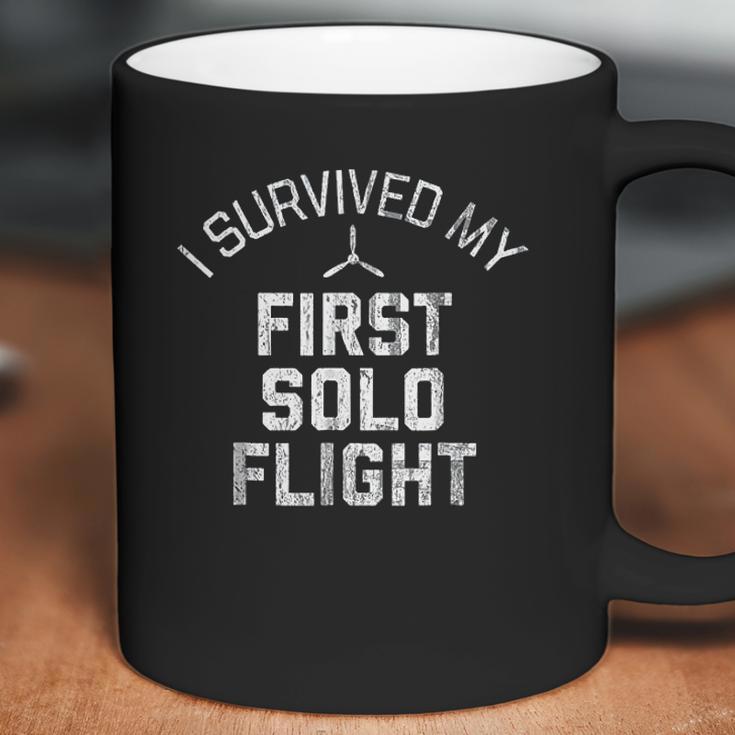 I Survived My First Solo Flight Funny New Pilot Gift Coffee Mug