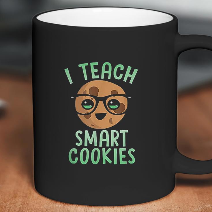 Teacher I Teach Smart Cookies Cute Emoji Glasses Coffee Mug