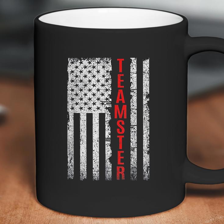 Teamster Proud American Flag Distressed Coffee Mug