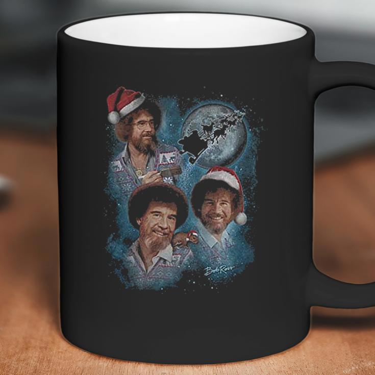 Teelocity 3 Bob Ross Moon Christmas Graphic Coffee Mug