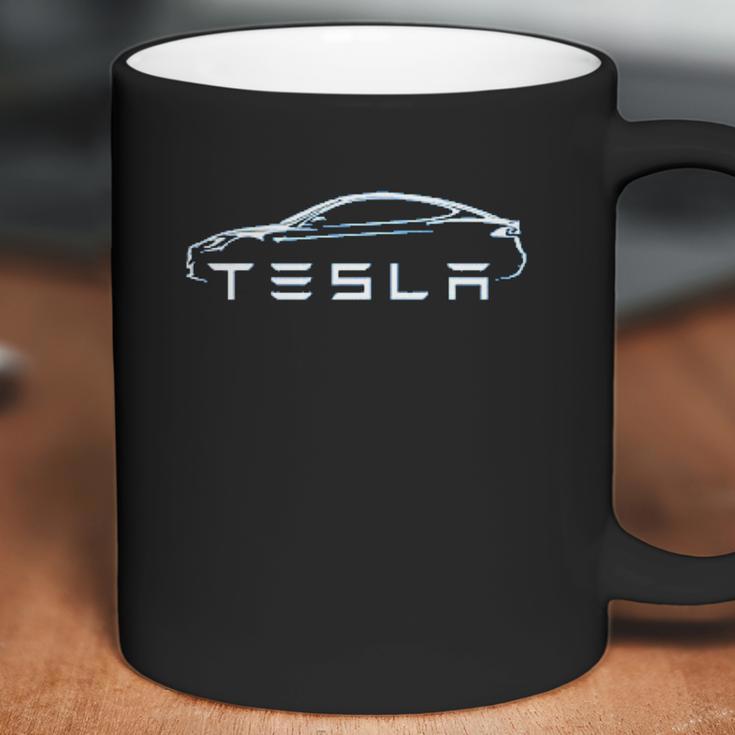 Tesla Model S Electric Car Outline Design Coffee Mug