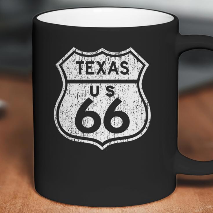 Texas Historic Route 66 Distressed Graphic Men Women T-Shirt Graphic Print Casual Unisex Tee Coffee Mug