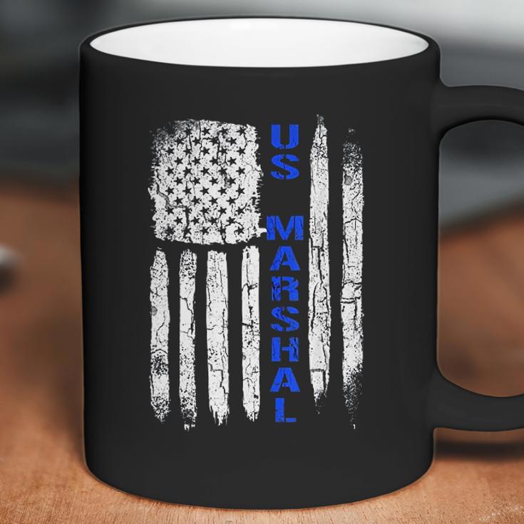 Thin Blue Line Flag American Us Marshal Coffee Mug