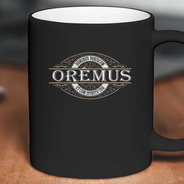 Traditional Latin Mass Oremus Dominus Distressed Catholic Coffee Mug