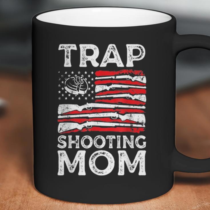 Trap Shooting Mom Gun Rights American Flag Mothers Day Coffee Mug