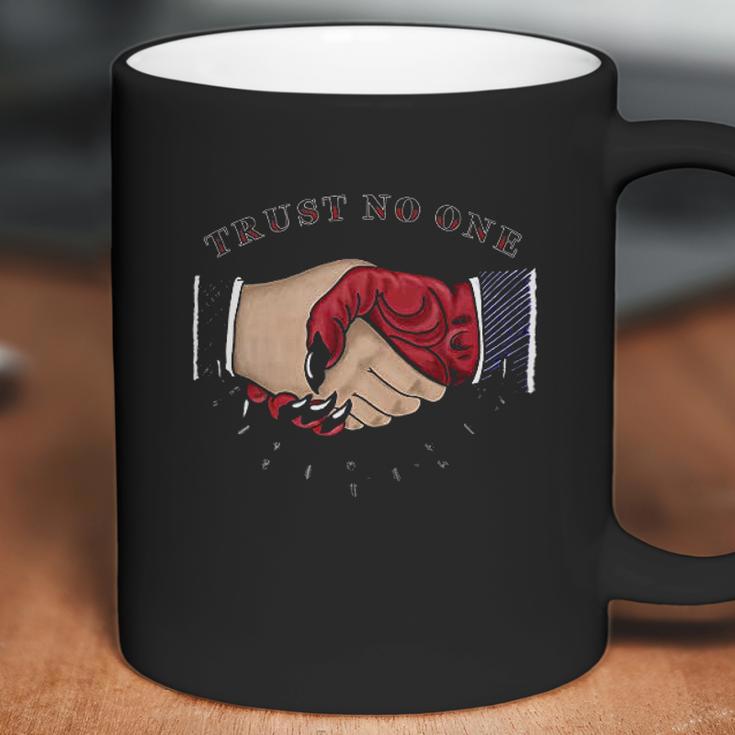 Trust No One American Traditional Tattoo Handshake Coffee Mug