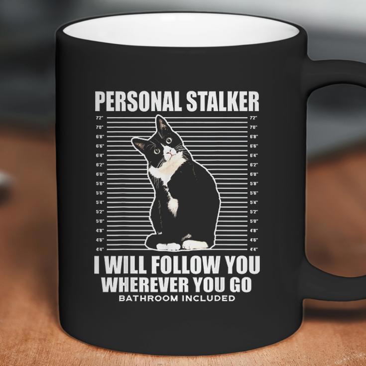 Tuxedo Cat Personal Stalker Funny Cat Kitten Lovers Gift Coffee Mug